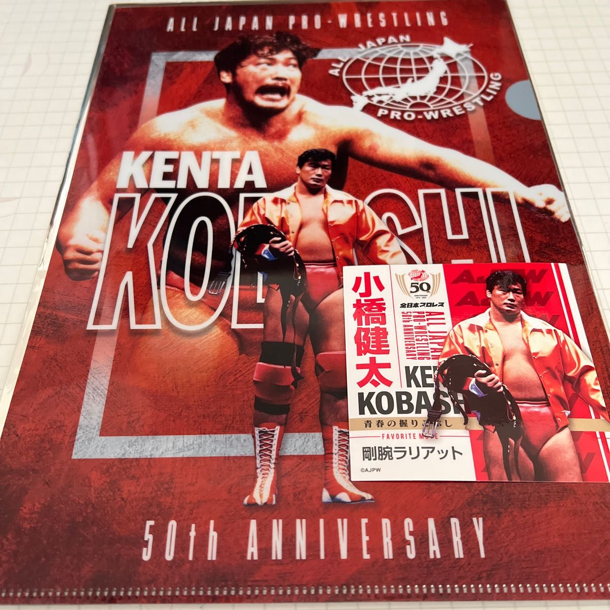 全日本プロレス50周年 C賞 クリアファイル - スポーツ/アウトドア その他