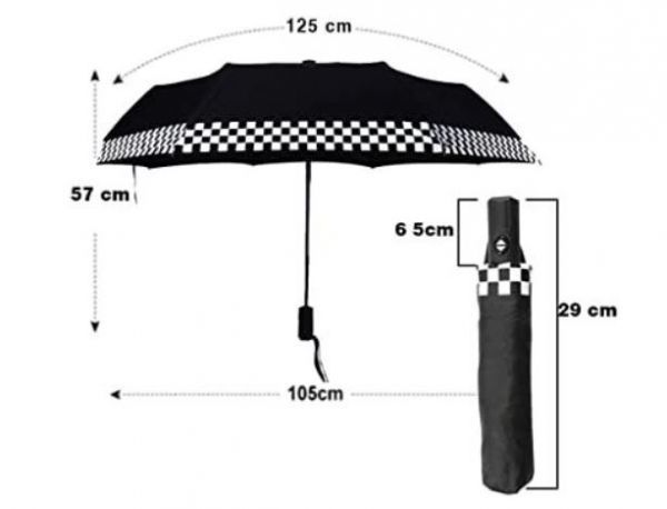 【送料無料】MINI COOPER ミニクーパー MINI WINGLOGO 自動開閉 折り畳み傘 雨傘 日傘 (新品・未使用) 日傘としても有効です_画像4