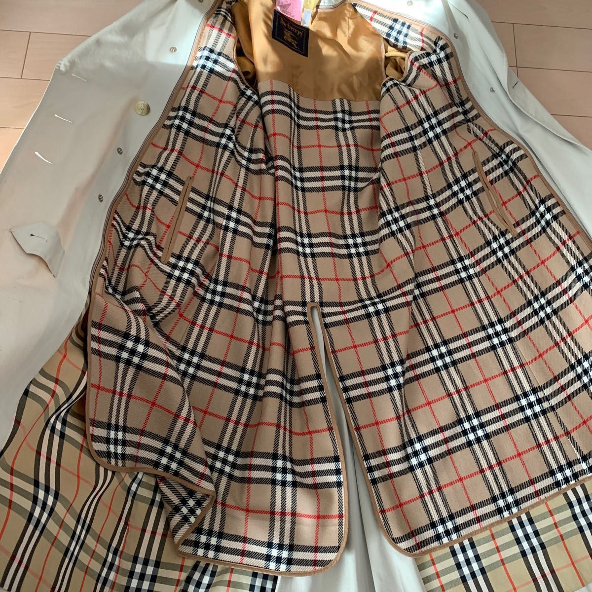 最終お値下げBURBERRY トレンチコート ノバチェック ロング丈