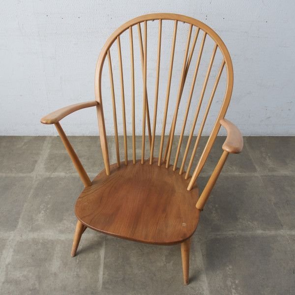 IZ59471S☆張替済 ercol グランドファザーズ チェア 英国 ヴィンテージ