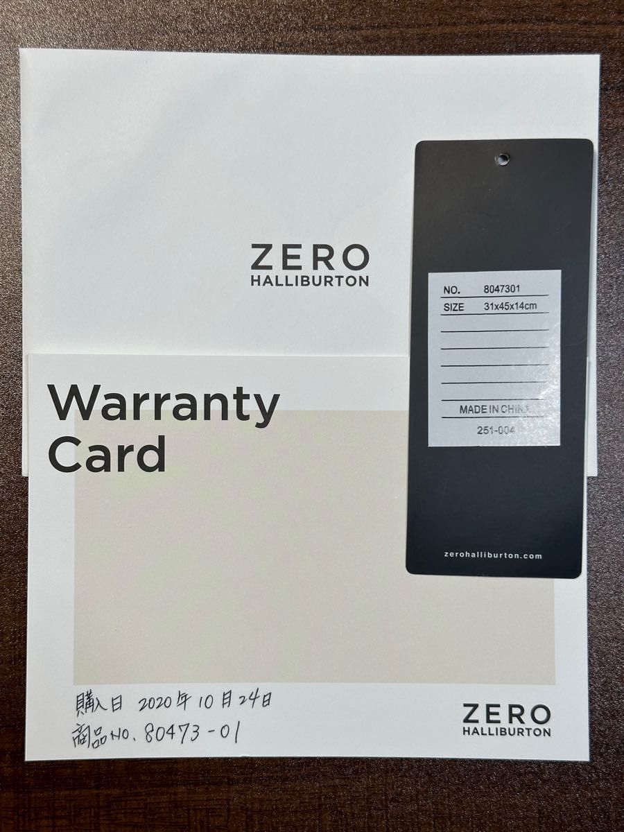 新品 ZERO HALLIBURTON バックパック80473-01