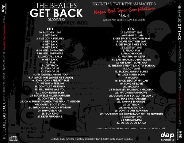THE BEATLES / GET BACK SESSIONS - ESSENTIAL TWICKENHAM MASTERS =NAGRA REEL TAPES COMPILATION= 8CD_画像9