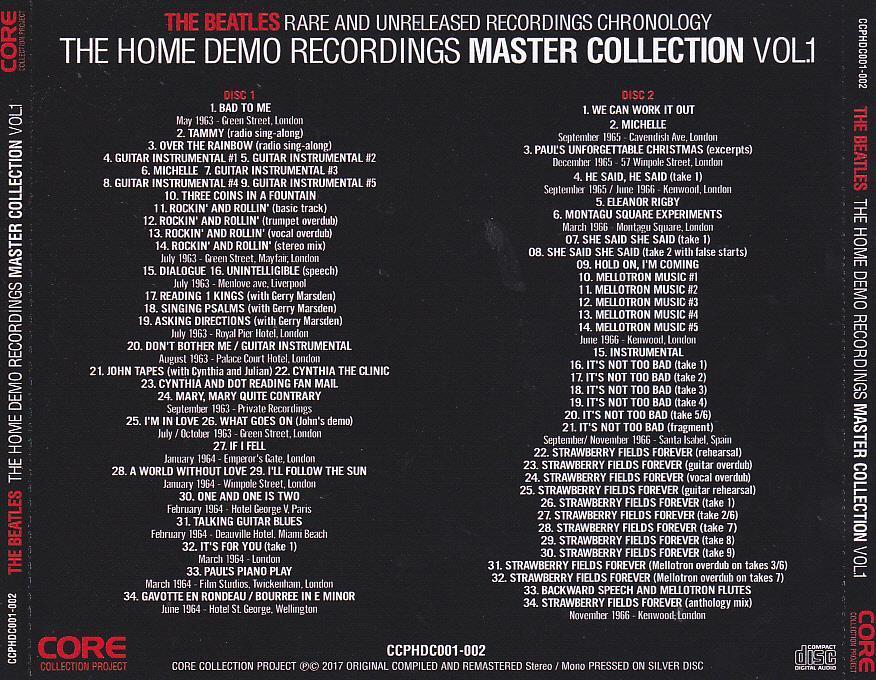 THE BEATLES / THE HOME DEMO RECORDINGS MASTER COLLECTION : RARE AND UNRELEASED RECORDINGS CHRONOLOGY 8CD_画像2