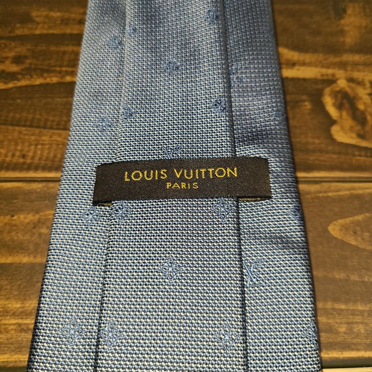 Louis Vuitton　ルイ ヴィトン　ネクタイ　シルク　グレー×青