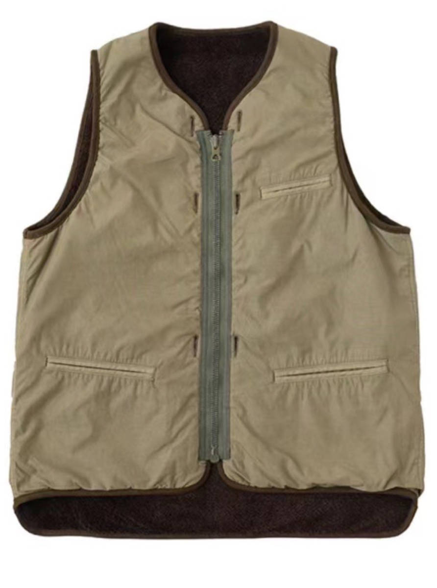 CONTRARY DEPT visvim 21FW LINER VEST サイズ2 OLIVE オリーブ ライナー JACKET ジャケット ベスト  BLACK オリーブ ビズビム ICT