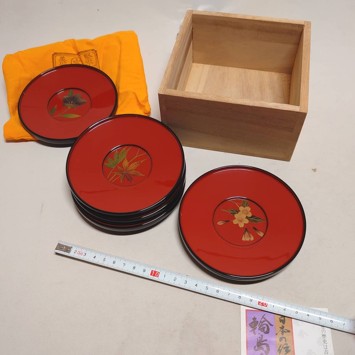輪島塗 茶托 絵がわり蒔絵 5客 www.npdwork.net