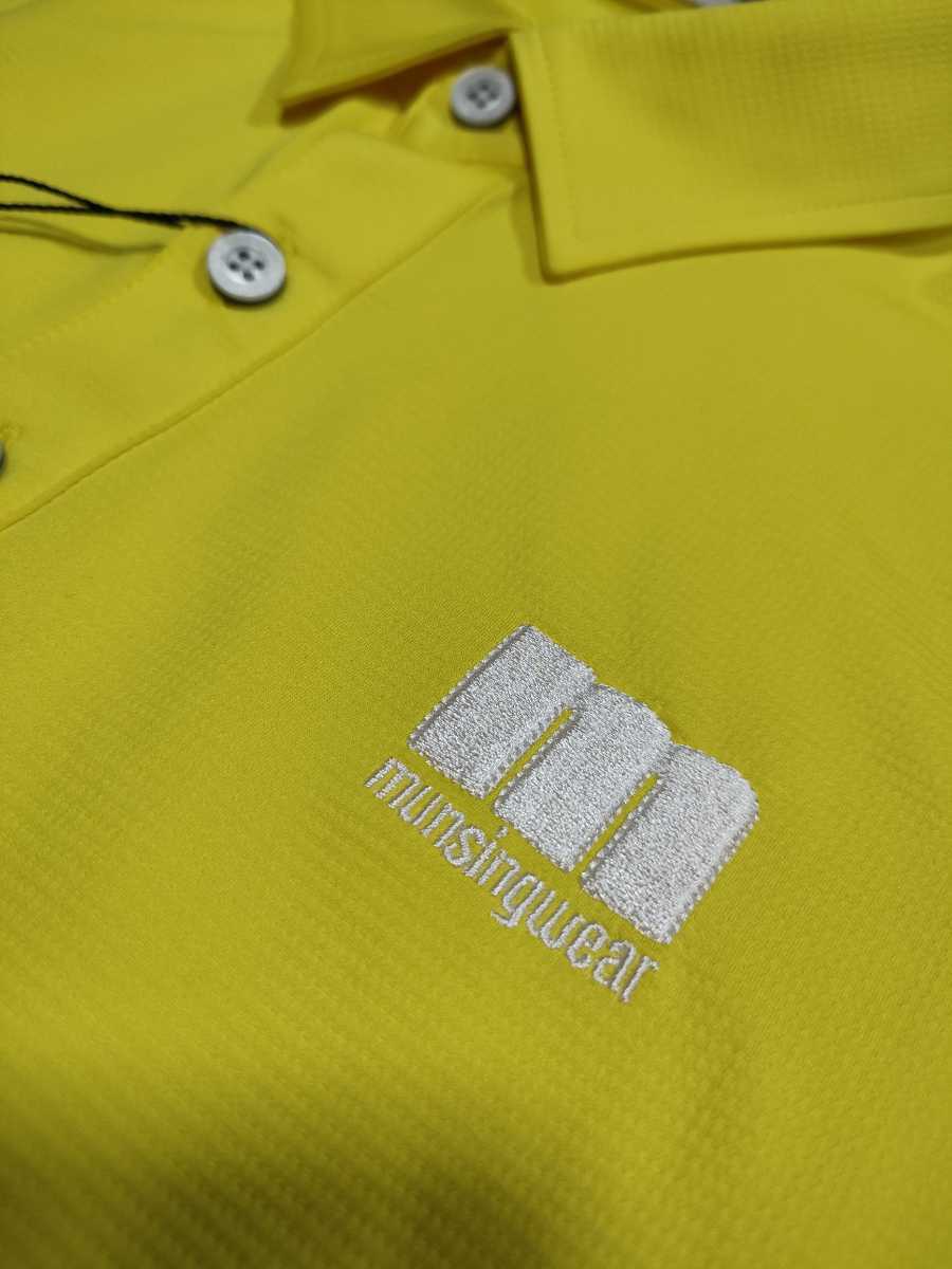 新品 定価17600 Munsingwear マンシング 長袖 ポロシャツ L イエロー 黄 ストレッチ 遮熱 速乾 涼しい メンズ ゴルフ カットソー エンボイ_画像3