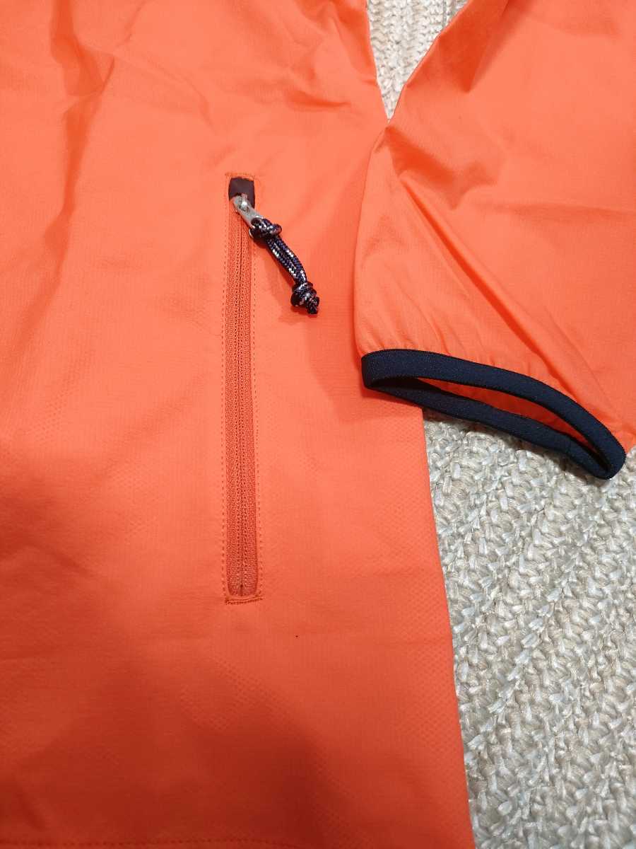 新品 定価17600 Munsingwear マンシング 撥水 薄手 ジャケット L パーカー オレンジ ネイビー ウィンドブレーカー メンズ ゴルフ_画像3