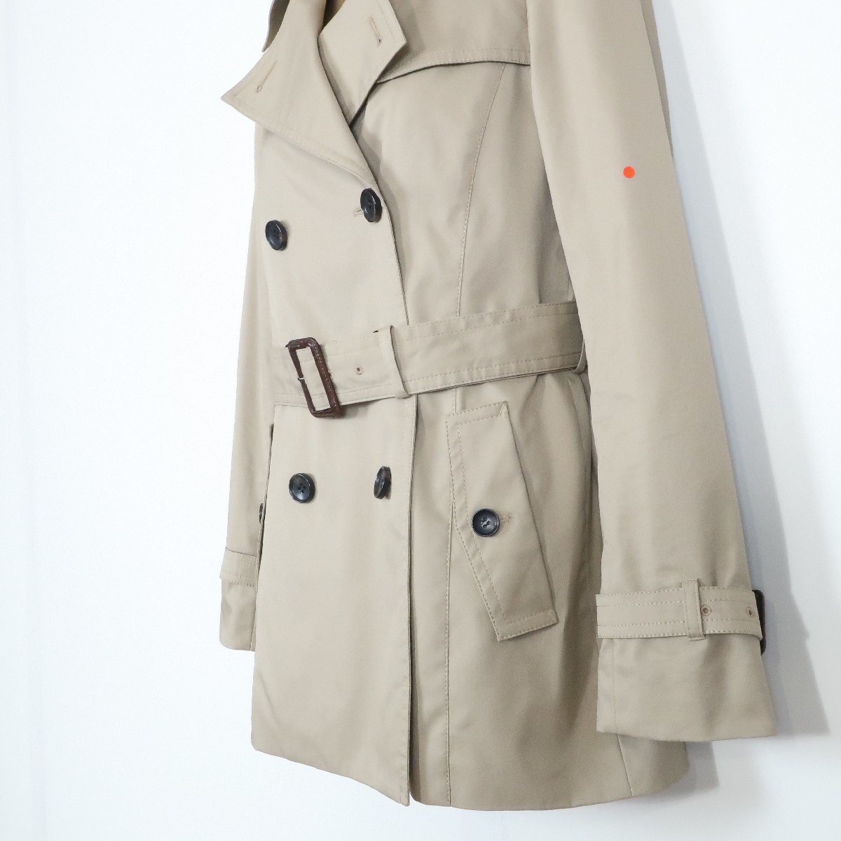 [ beautiful goods!]INDIVI Indivi *2way taking . out .. liner attaching! midi height trench coat autumn winter size 36 beige group put on turning power eminent z811