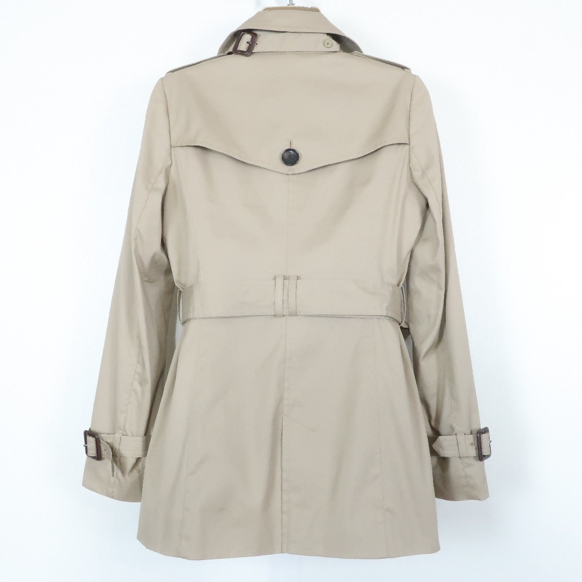 [ beautiful goods!]INDIVI Indivi *2way taking . out .. liner attaching! midi height trench coat autumn winter size 36 beige group put on turning power eminent z811