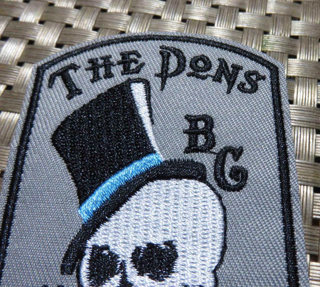 圧着IR髑髏紳士灰黒■新品ハット帽子喫煙THE DONS BC GULF COASTガルフ海岸　アメリカ　ドクロ刺繍ワッペン■バイク◇ミリタリー◎衣服DIY_画像4