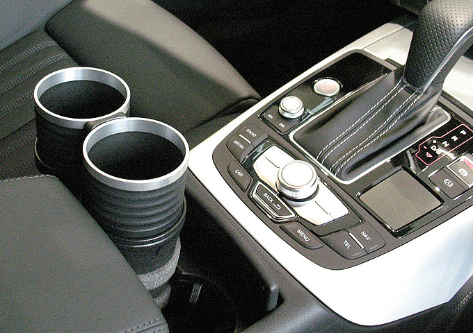 簡単装着 アウディ A6 C7 アルカボ ドリンクホルダー シルバー カップ タイプ 右/左ハンドル車 2011年 - 2019年 Audi_画像3