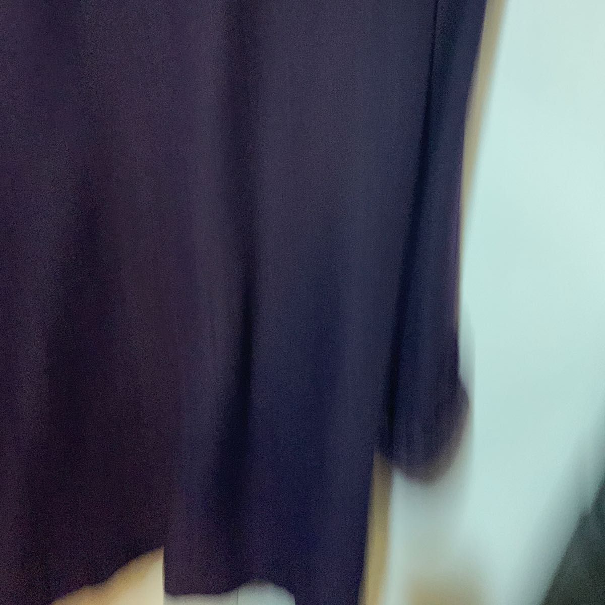 ロングコート　毛100% アンゴラ　１１Ｒ　濃い紫