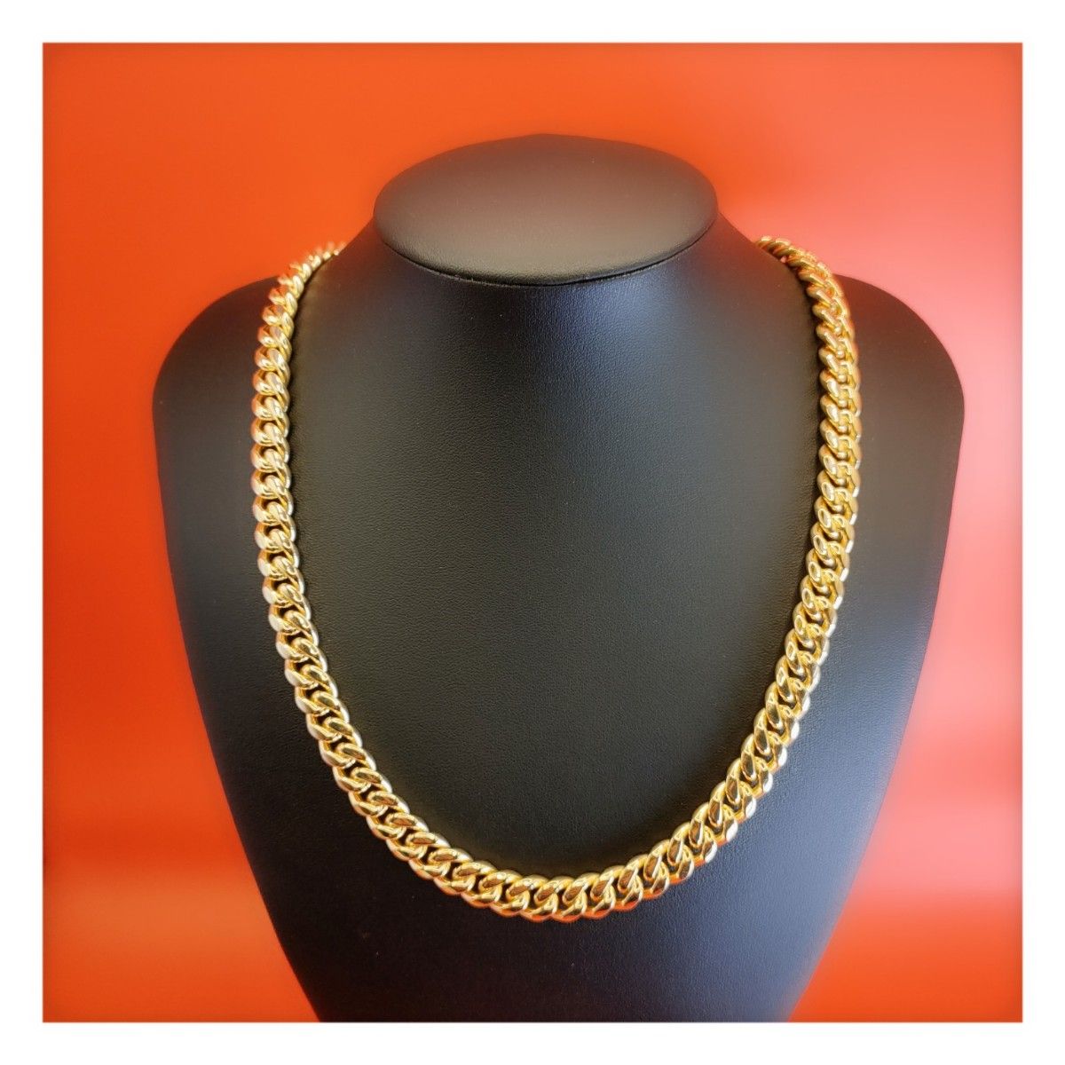 【10mm】【60cm】【18K刻印あり】【Miami Cuban Curb Link】