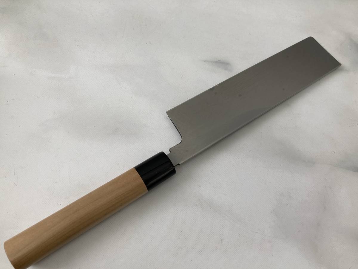 未使用】 正本総本店 本霞 玉白鋼 珠出光刃味覚生 225mm 東型 薄刃包丁