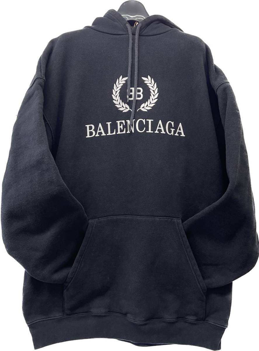 BALENCIAGA バレンシアガ フーディ パーカー バックプリントロゴ正規品-