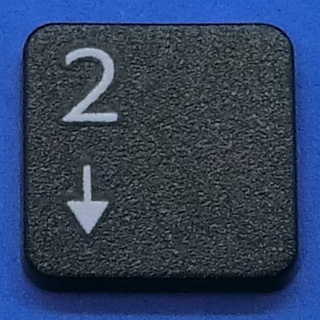 キーボード キートップ 2 下 黒消 パソコン SONY VAIO ソニー バイオ ボタン スイッチ PC部品_画像1