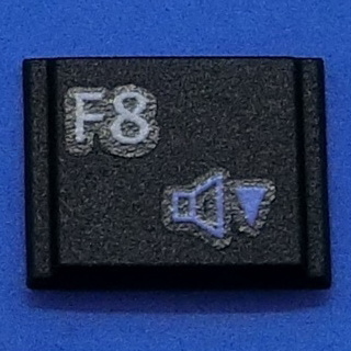 キーボード キートップ F8 黒段 パソコン 富士通 FMV LIFEBOOK ライフブック ボタン スイッチ PC部品_画像1