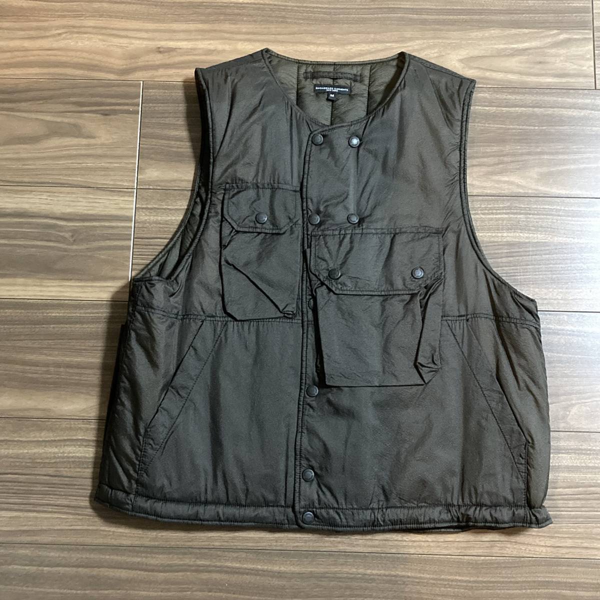 2021 a/w Engineered Garments Cover Vest - Nylon Micro Ripstop-brown engineered garments cover the best nylon lip Brown 