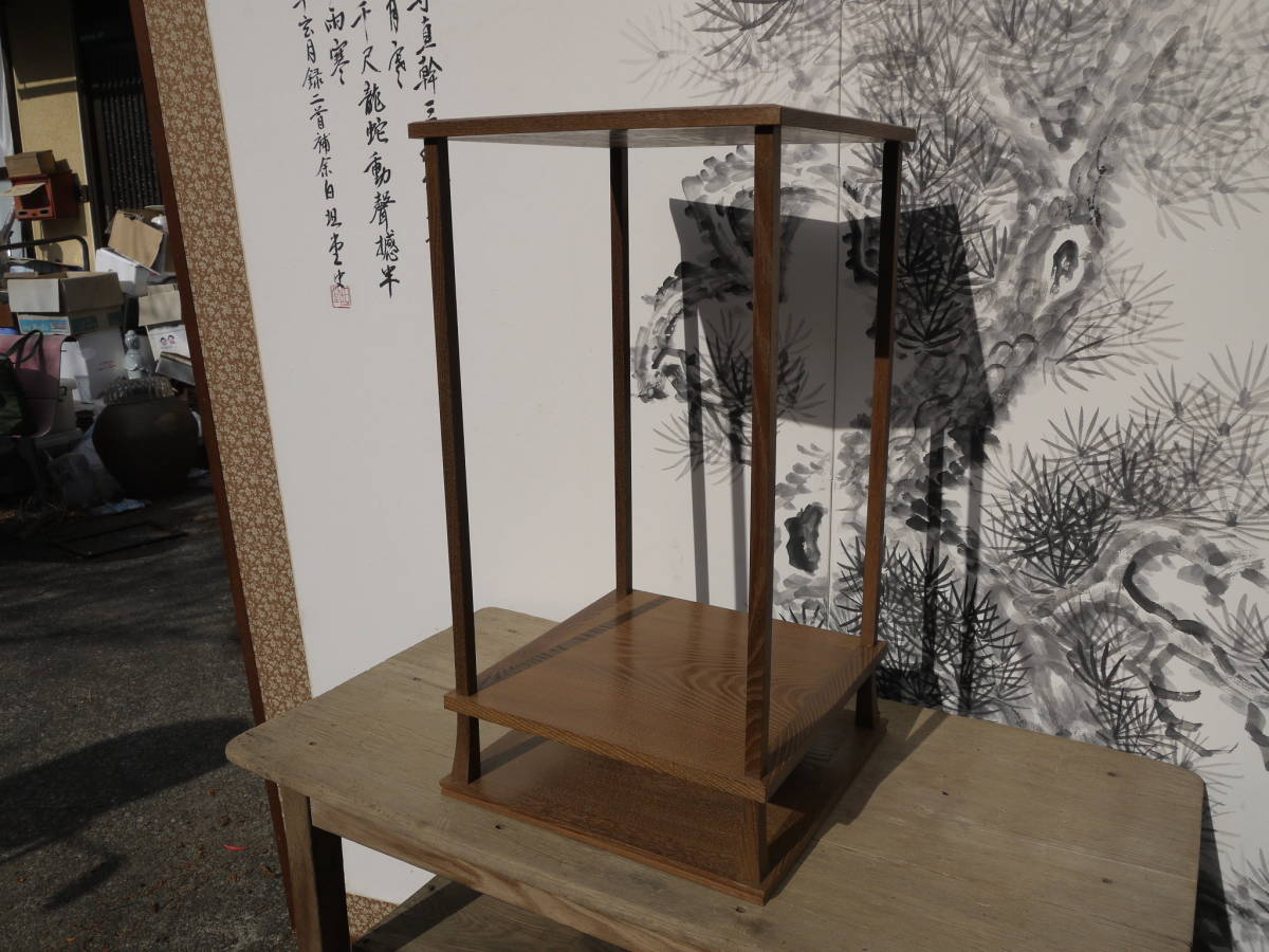 【TS30121】清孝作 小卓　茶道具　茶道　棚　組み立て式　木製 元箱