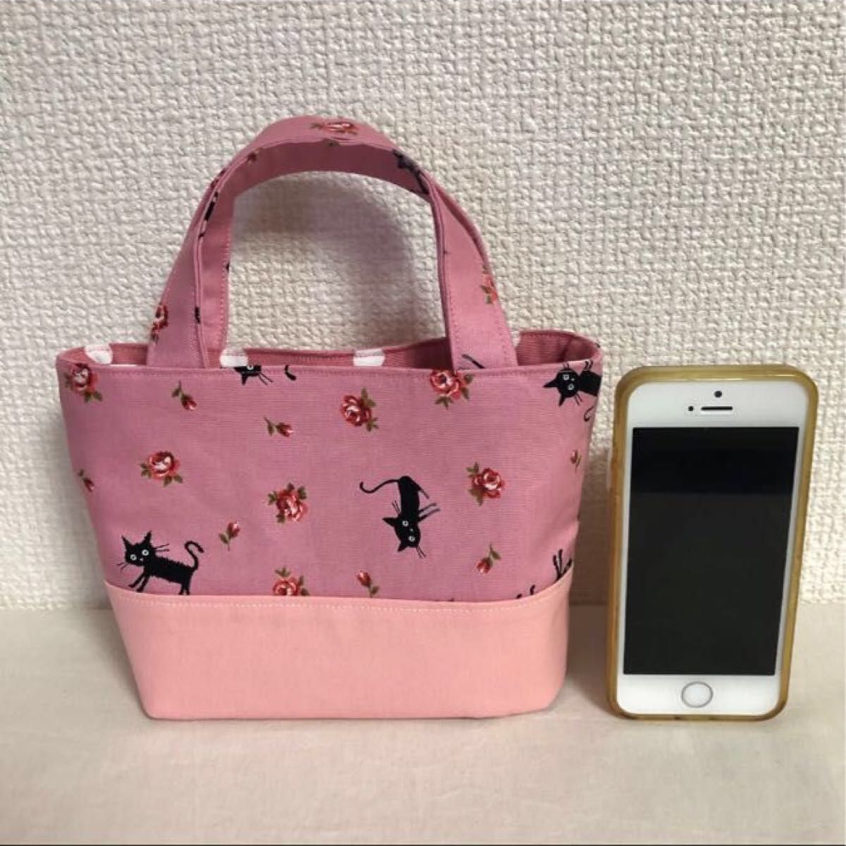 ハンドメイド　おっきなトートバッグぷらすわん