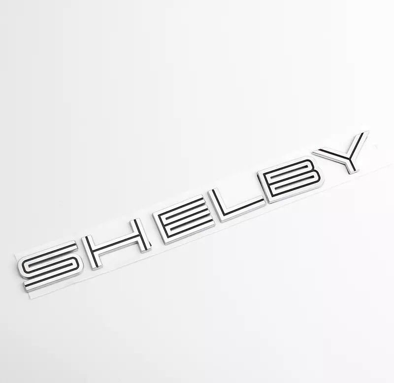 即納◇送料込み◇SHELBY エンブレム シェルビー ロゴ エンブレム GT350/GT500 MUSTANG マスタング リアエンブレム 黒 簡単装着 社外品_画像2