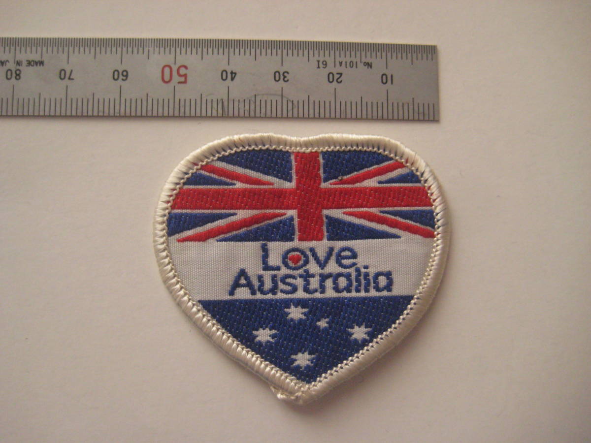 80s LOVE AUSTRALIA ラブ オーストラリア 刺繍ワッペン_画像3