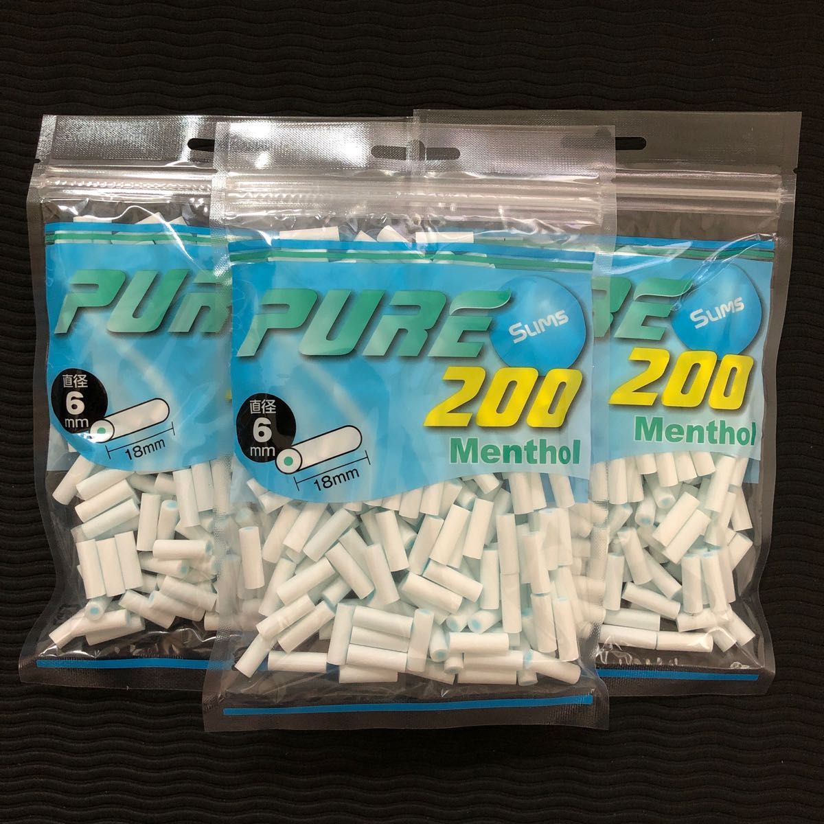商い 手巻きタバコフィルター ピュア エクストリームロングメンソール 4パック 4個PURE 手巻きタバコ用 スリムエクストリームロングメンソールフィルター