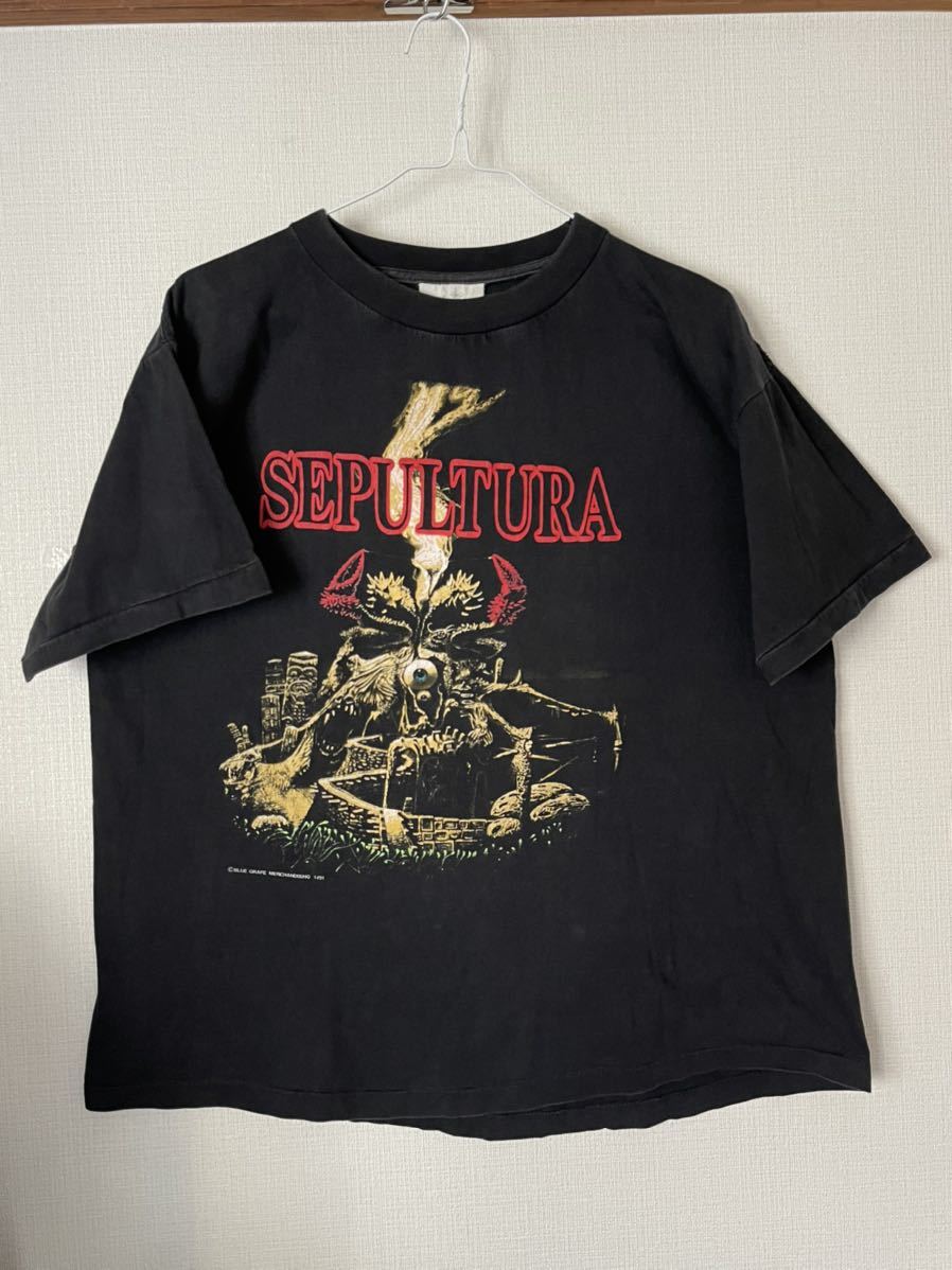 90s SEPULTURA Tシャツ ARISE VINTAGE SODOM PANTERA MEGADETH ANTHRAX COCOBAT ESTAMENT SLAYER METALLICA ALICE IN CHAINS fear of god