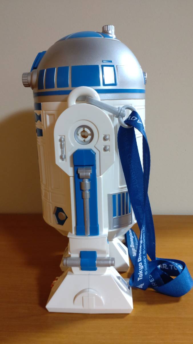 美品 東京ディズニーランド R2-D2 ポップコーンバケット ストラップ有り スターウォーズ STARWARSの画像2