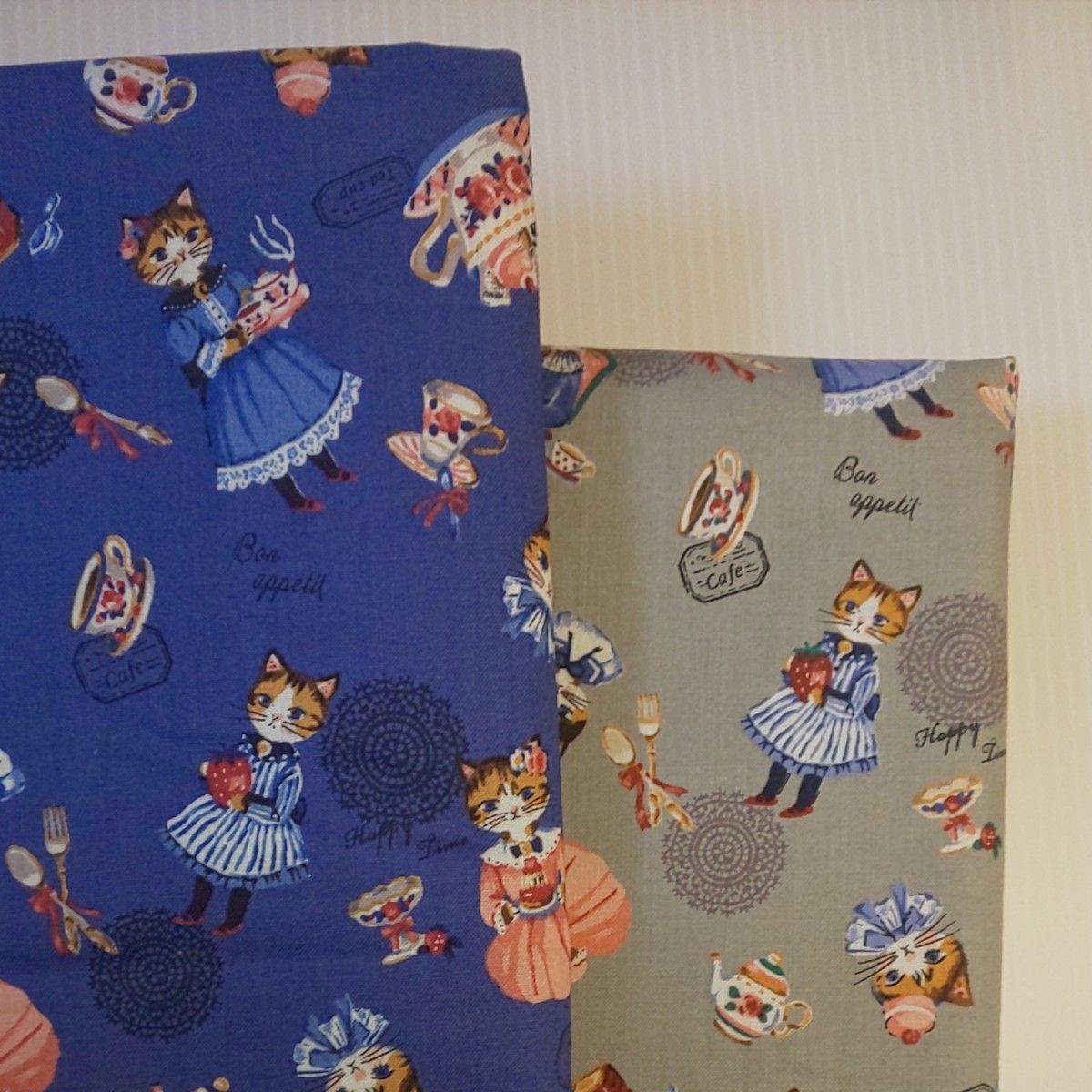 YUWA ソバカスキッズ  シーチング生地ブルー系又はグレー系２色のうちいずれか１枚 生地巾約108cm×約50cm