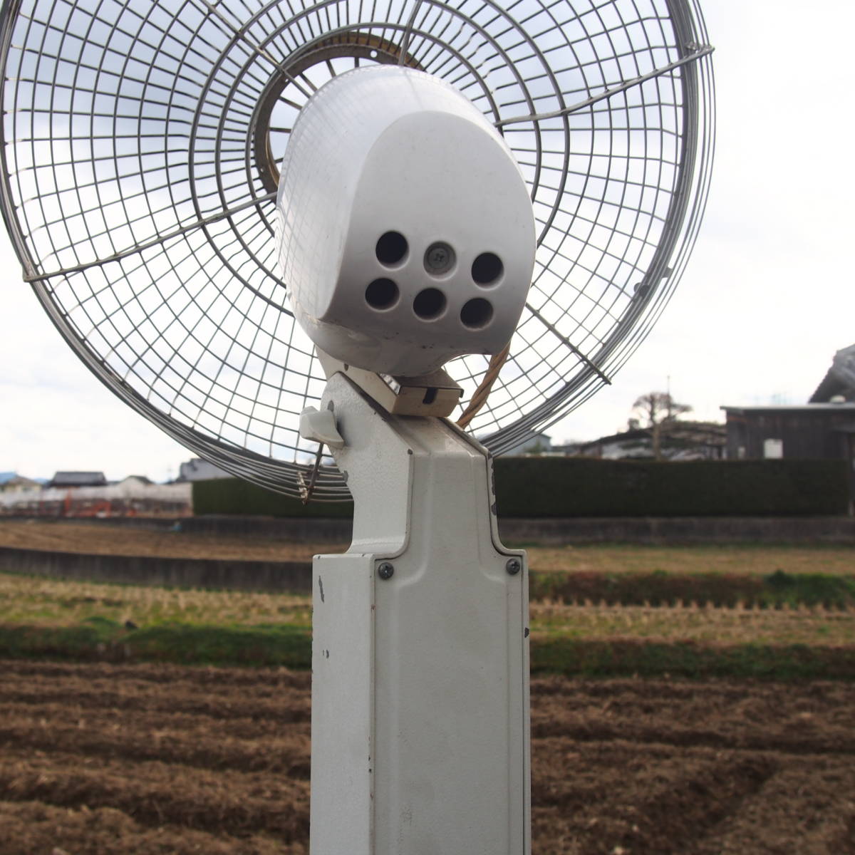 □【1Y】 MITSUBISHI 三菱 大型扇風機 R35-N6型 昭和レトロ アンティーク ジャンクの画像7