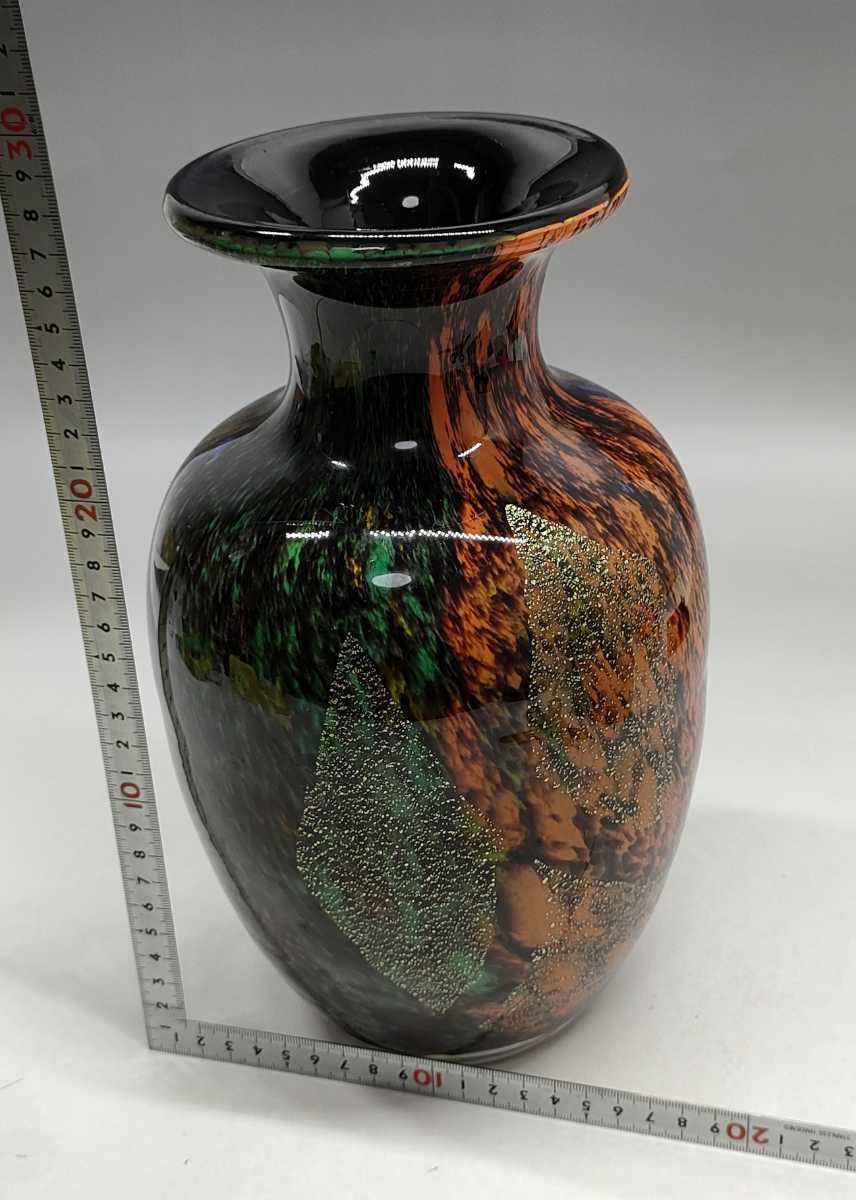 昭和レトロ　亀井ガラス　花瓶　花器