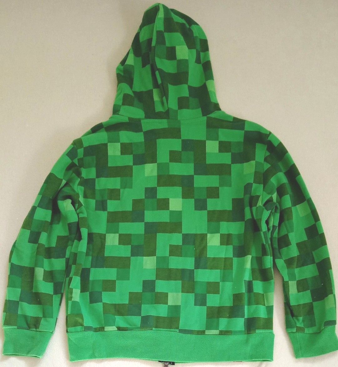 JINX Minecraft クリーパー ジップアップ パーカー (ボーイズUS JINX Minecraft クリーパー ジップアップ パーカー (ボーイズUS