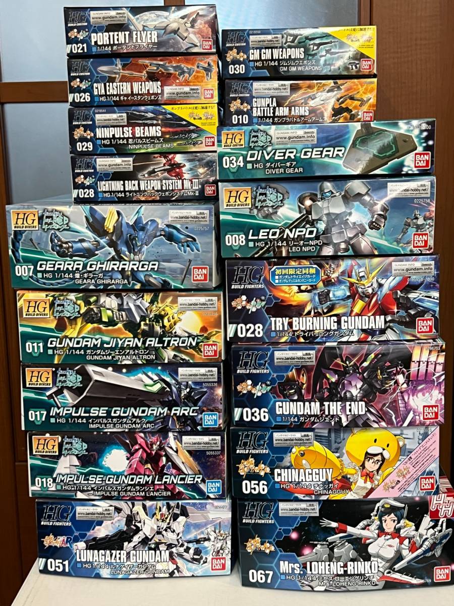 ガンダムビ 新品未組立HGビルドファイターズシリーズガンプラセット10