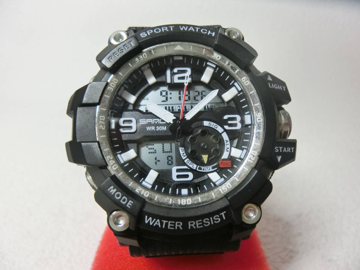【№1009-O5009】中古品:SANDA 759 スポーツ メンズ 時計 Top ブランド Luxury ミリタリー クオーツ Watch 防水腕時計