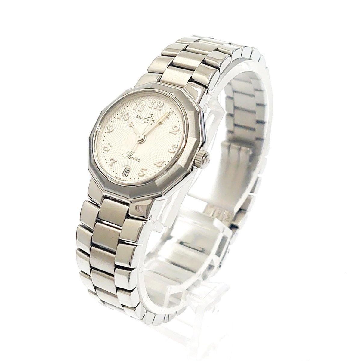 ★良品・箱付き★ Baume & Mercier ボーム＆メルシェ MV040078 ジュネーブ SS QZ 146249 腕時計_画像2