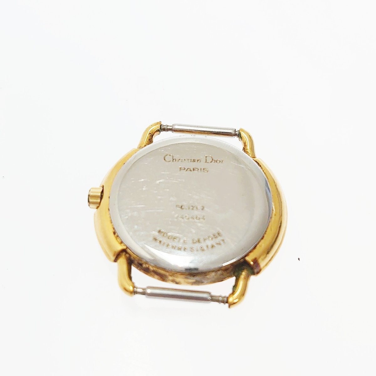【良品】 Christian Dior クリスチャンディオール 53.121.2 GP シェル文字盤 12Pダイヤ QZ レディース 147619 腕時計