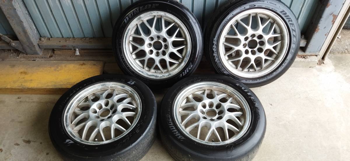 メッシュホイール 15インチ 6.5j+35 pcd100/114.3 4h マルチ+195