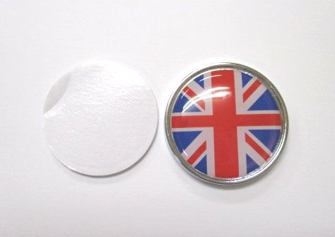 【新品・即決】英国旗 3D ユニオンジャック 赤青 ステッカー 円形 直径 2.8cm MINI ミニクーパー イギリスの画像2