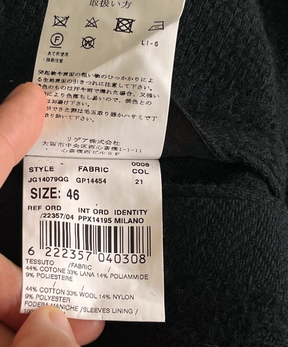 新品 GABRIELE PASINI ガブリエレパジーニ ブラック系 サイズ 46