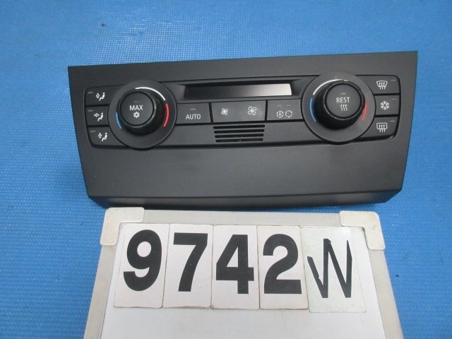 9742W BMW 320i 前期 E90 3シリーズ 純正 エアコンスイッチパネル エアコン スイッチ パネル_画像1