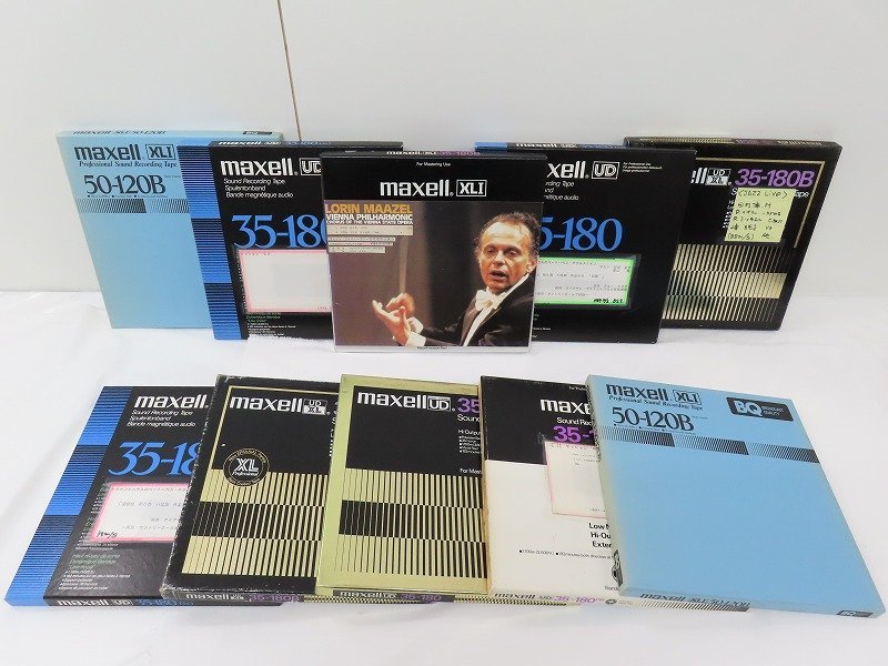 ■□maxell 35-180B/50-20B/35-180 オープンリールテープ10本 マクセル□■221207016Jm□■