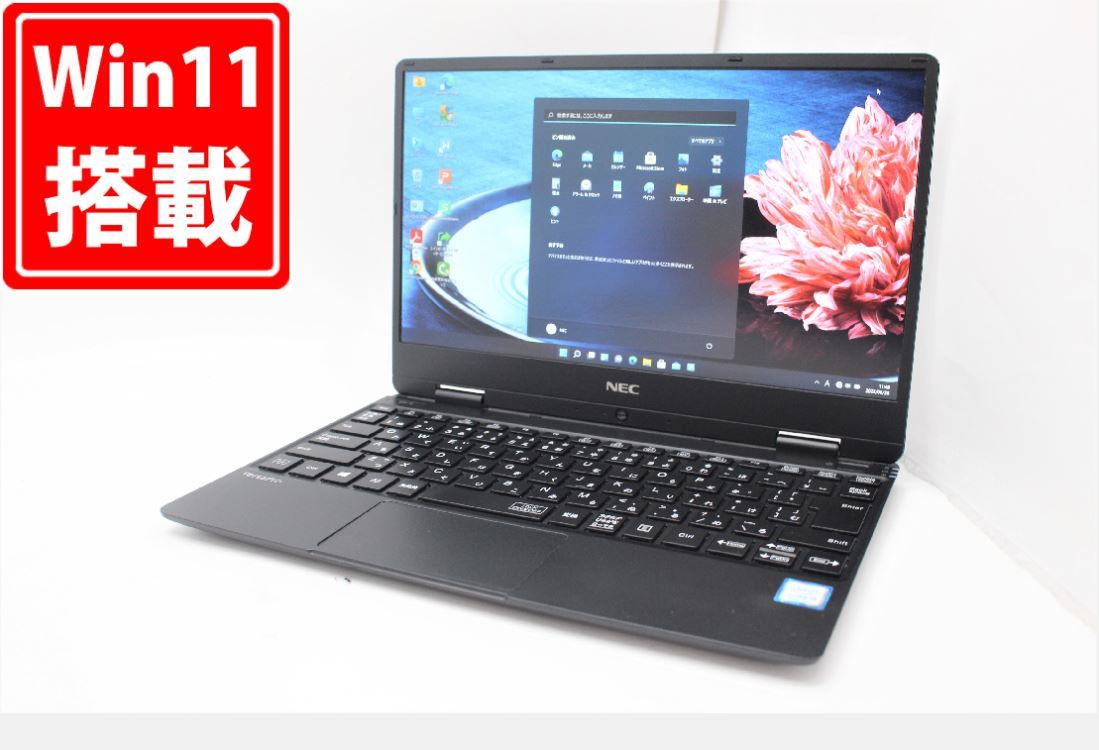 中古 フルHD 12.5インチ NEC VersaPro VKT13H-4 Windows11 八世代 i5-8200Y 8GB 256GB-SSD カメラ 無線 Office付 中古パソコンWin11 税無_画像1