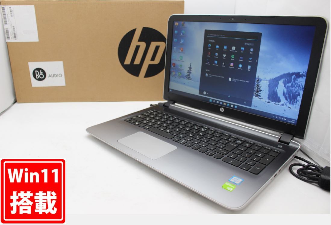 訳有 フルHD 15.6型 HP Pavilion 15-AB586TX Windows11 六世代 i7-6500U 8GB 1000GB NVIDIA GeForce 940M カメラ 無線 Office 中古パソコン_画像1