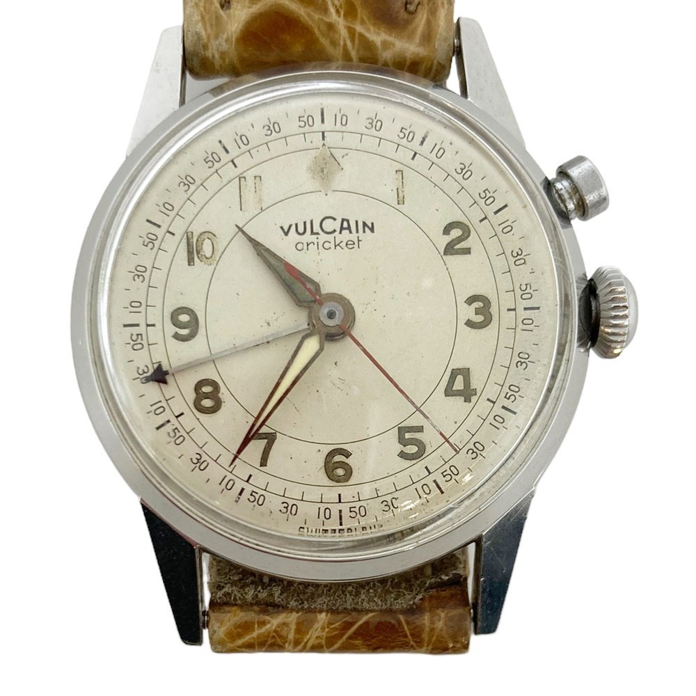 VULCAIN CRICKET Balkan kli Kett Vintage alarm hand winding clock men's watch antique wristwatch moveable goods 