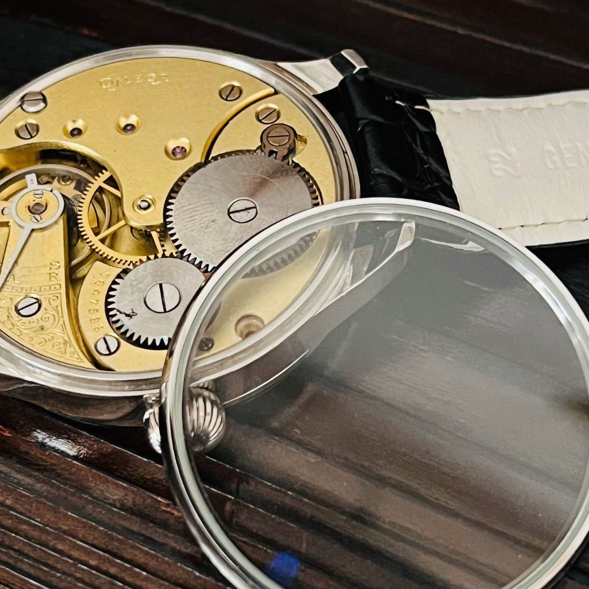 オメガ OMEGA レギュレーター 動作良好 1921年 黒文字盤 15石