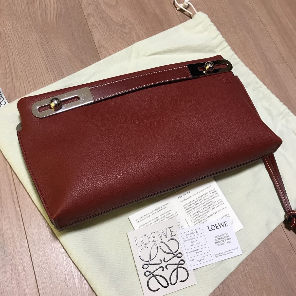 お見舞い LOEWE ロエベ ミッシー 完売ワインレッド シボ牛革 3way 定価