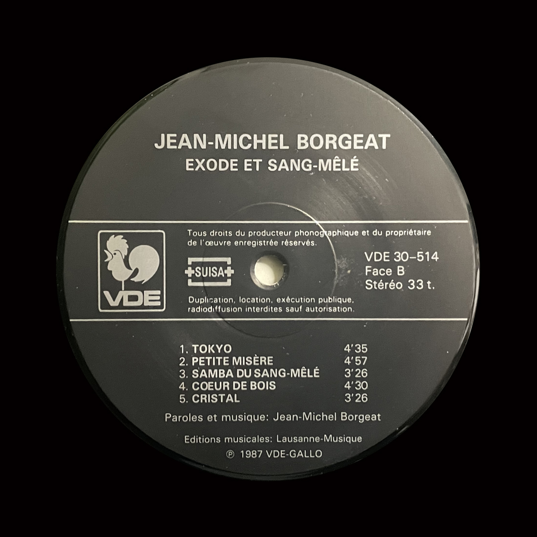 Jean Michel Borgeat - Exode Et Sang-Mele LP レコード Chanson フランス_画像3