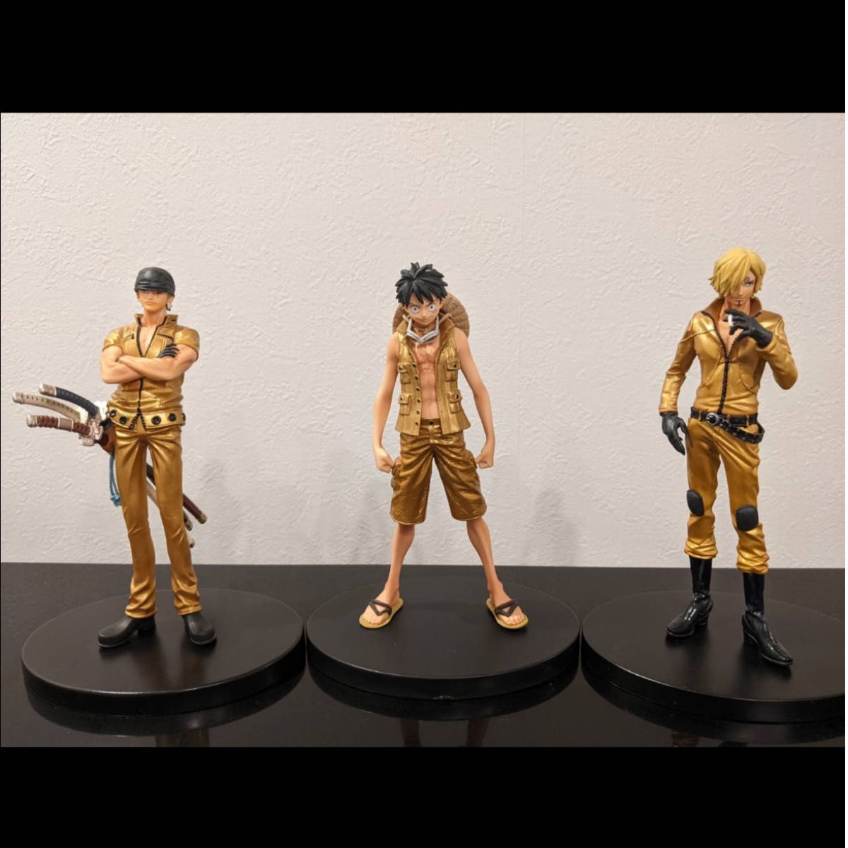 ワンピース フィルムゴールド ルフィ ゾロ サンジ ナムコ限定フィギュア 箱無し